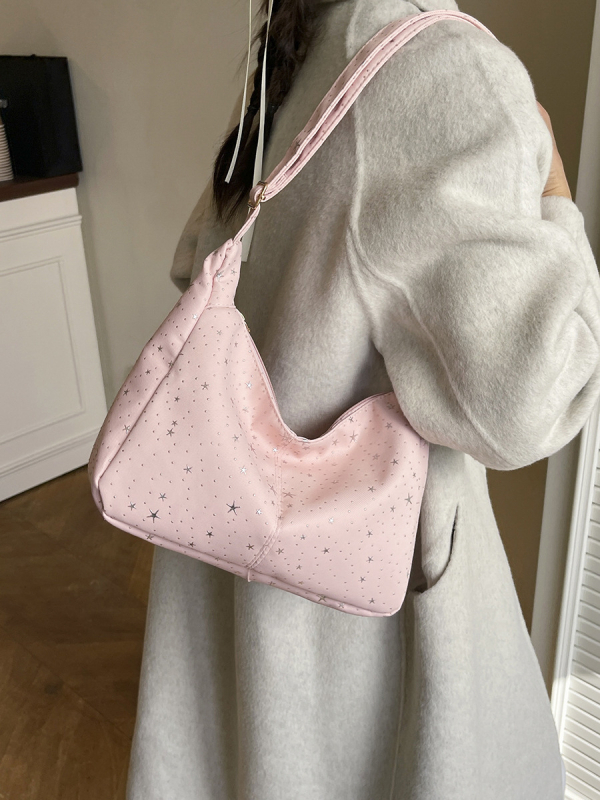 2026 nova platnena torba velike kapacitete, svakodnevna ženska torba, luksuzna torba sa štrasom, jednostavna ramena crossbody torba