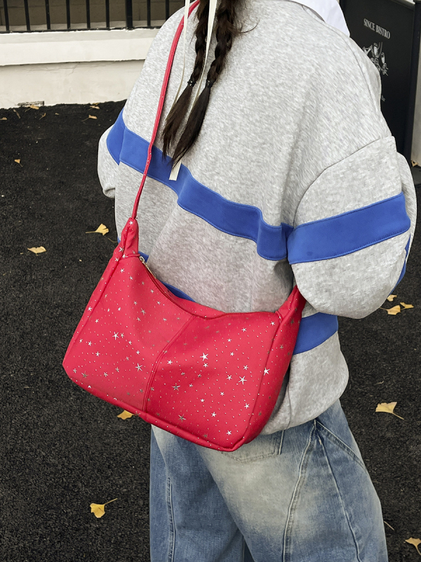 2026 nova platnena torba velike kapacitete, svakodnevna ženska torba, luksuzna torba sa štrasom, jednostavna ramena crossbody torba