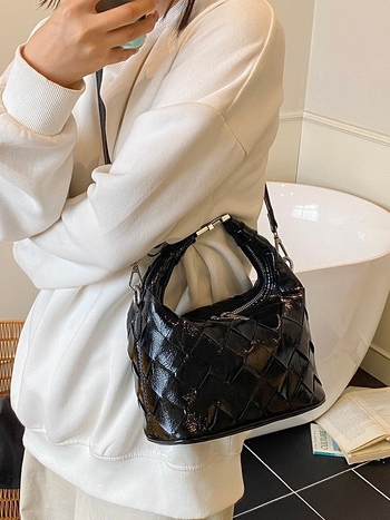 Damska PU torbica s dijamantnim šavom, mala crossbody torba za žene, ljeto 2025