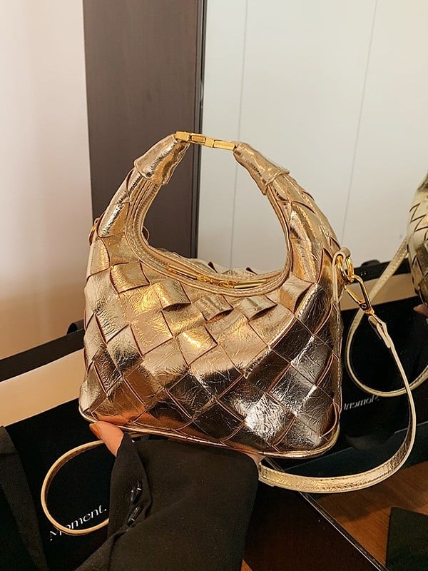 Damska PU torbica s dijamantnim šavom, mala crossbody torba za žene, ljeto 2025