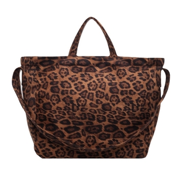 Ženska torba od platna s leopard printom, velika kapaciteta, crossbody ili torba preko ramena, 2025 trend
