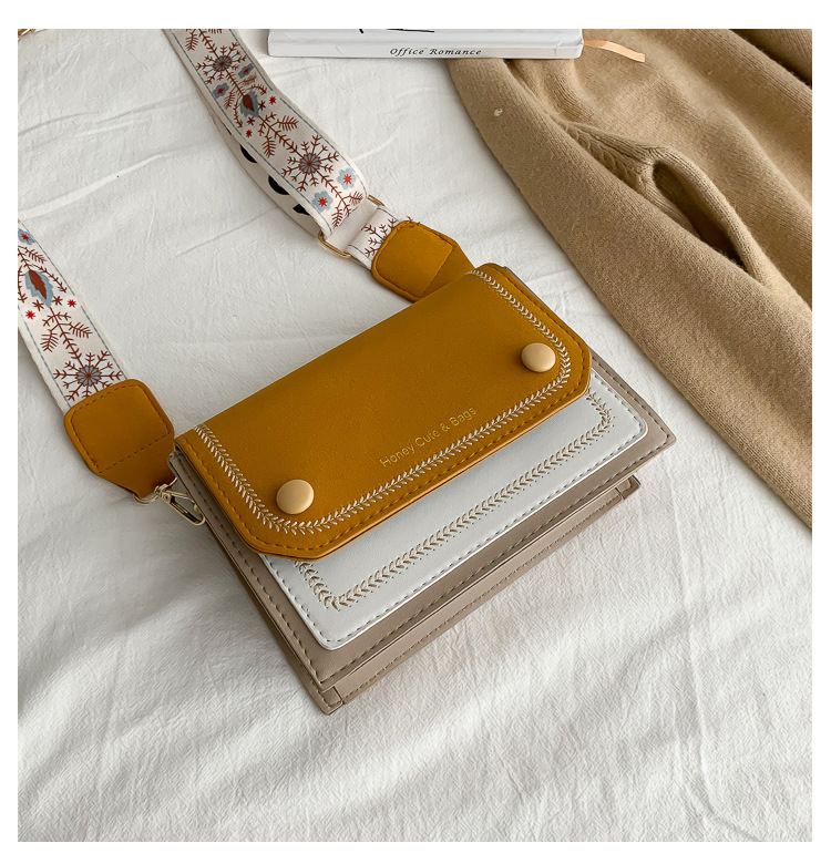 PU mala kvadratna crossbody torbica za žene – korejski stil, svakodnevni gradski šik
