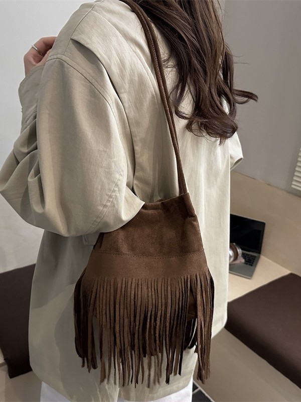 Ženska velur torbica, mala kvadratna crossbody torba, gradski minimalistički stil