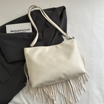 Notelli Ženska torbica velike kapacitete, crossbody preko ramena, ljeto 2025, retro moda, rivete i resice, visoko kvalitetna tekstura