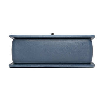 Ženska denim crossbody torba, mala kvadratna, šivani dijamantni uzorak s kaišem od lanca