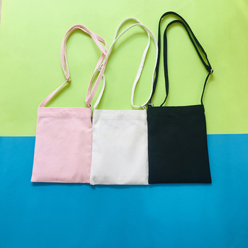 DIY platnenu torbu s logom, mala crossbody torba za žene za telefon, jednobojna platnena torba