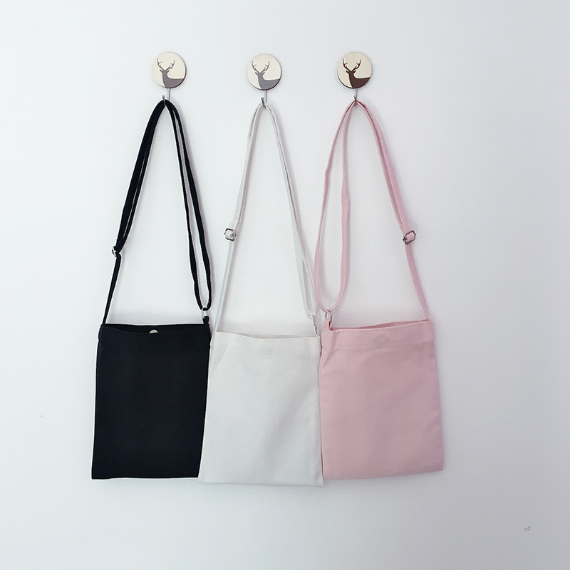 DIY platnenu torbu s logom, mala crossbody torba za žene za telefon, jednobojna platnena torba