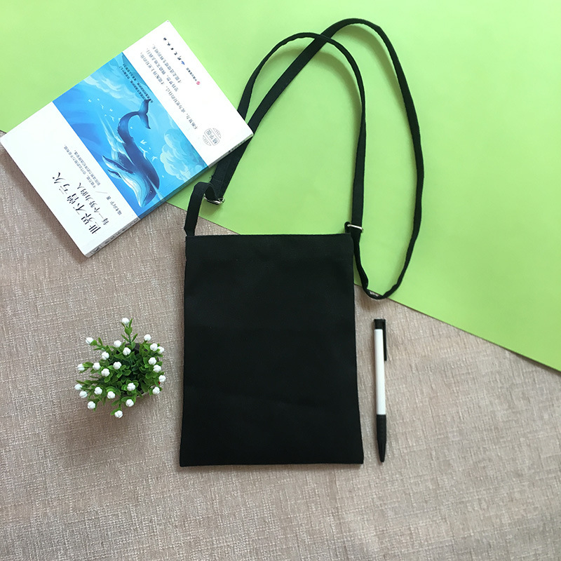 DIY platnenu torbu s logom, mala crossbody torba za žene za telefon, jednobojna platnena torba