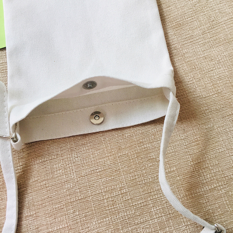DIY platnenu torbu s logom, mala crossbody torba za žene za telefon, jednobojna platnena torba