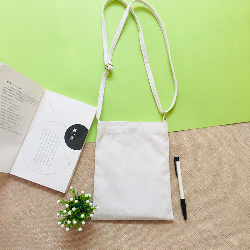 DIY platnenu torbu s logom, mala crossbody torba za žene za telefon, jednobojna platnena torba
