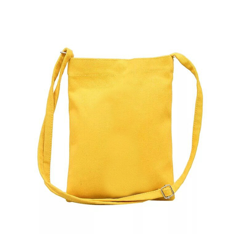DIY platnenu torbu s logom, mala crossbody torba za žene za telefon, jednobojna platnena torba