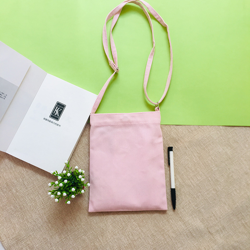 DIY platnenu torbu s logom, mala crossbody torba za žene za telefon, jednobojna platnena torba