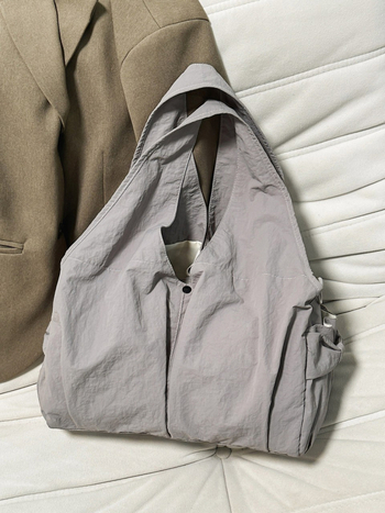 Ženska nylon torba tipa kanta, lagana, s velikim kapacitetom, svestrana, s remenom za rame ili crossbody