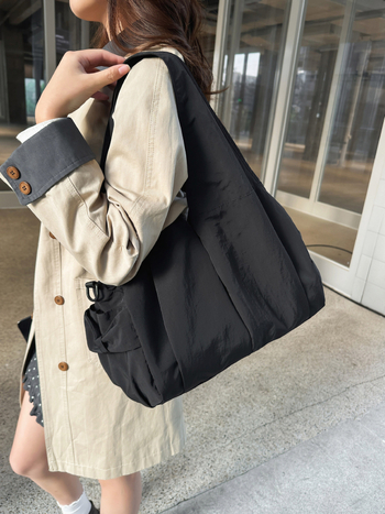 Ženska nylon torba tipa kanta, lagana, s velikim kapacitetom, svestrana, s remenom za rame ili crossbody