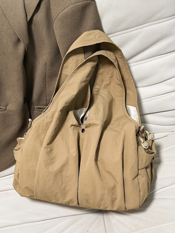 Ženska nylon torba tipa kanta, lagana, s velikim kapacitetom, svestrana, s remenom za rame ili crossbody