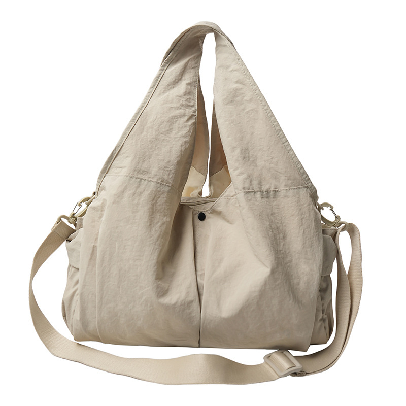 Ženska nylon torba tipa kanta, lagana, s velikim kapacitetom, svestrana, s remenom za rame ili crossbody