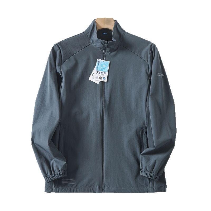 Lagana, prozračna outdoor jakna za planine za ljeto, s visokim ovratnikom, zipom i džepovima, unisex, ice-silk materijal