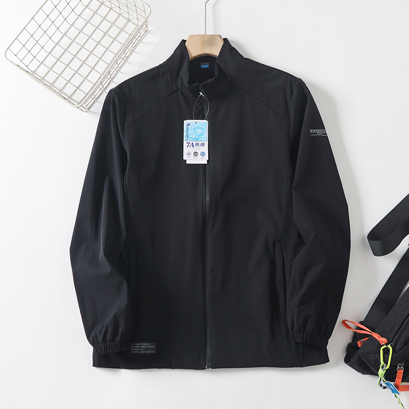 Lagana, prozračna outdoor jakna za planine za ljeto, s visokim ovratnikom, zipom i džepovima, unisex, ice-silk materijal