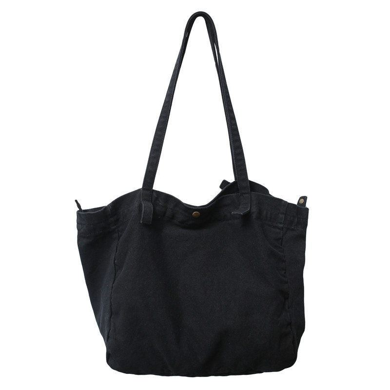 Vintage platnena torba za ramena za žene, jednobojna, crossbody torba za svakodnevnu upotrebu