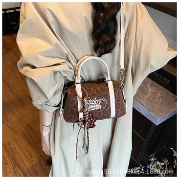 Ženska retro Boston crossbody torbica, jesen-zima 2025, srednja veličina, PU koža, svakodnevni stil