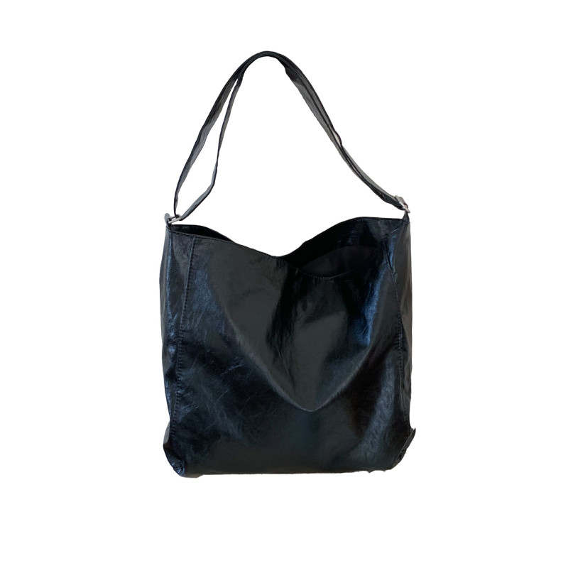 Retro torba za rame od umjetne kože s efektom ulja voska, podesivi remen, crossbody, velika kapaciteta, jesen-zima 2025.