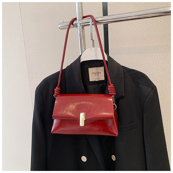 Ženska mala kvadratna PU kožna torbica, crossbody – retro tekstura, casual stil