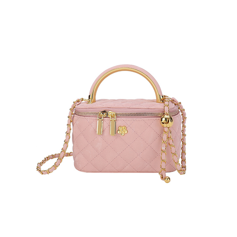Ženska torbica s izvezenom niti i lančićem, moderna kozmetička torba s dijamantnim quiltom, svakodnevna preko ramena ili crossbody