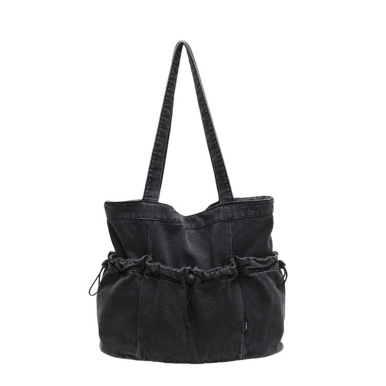 2025 Nova slatka retro denim torba za rame, velika kapaciteta, tote stil
