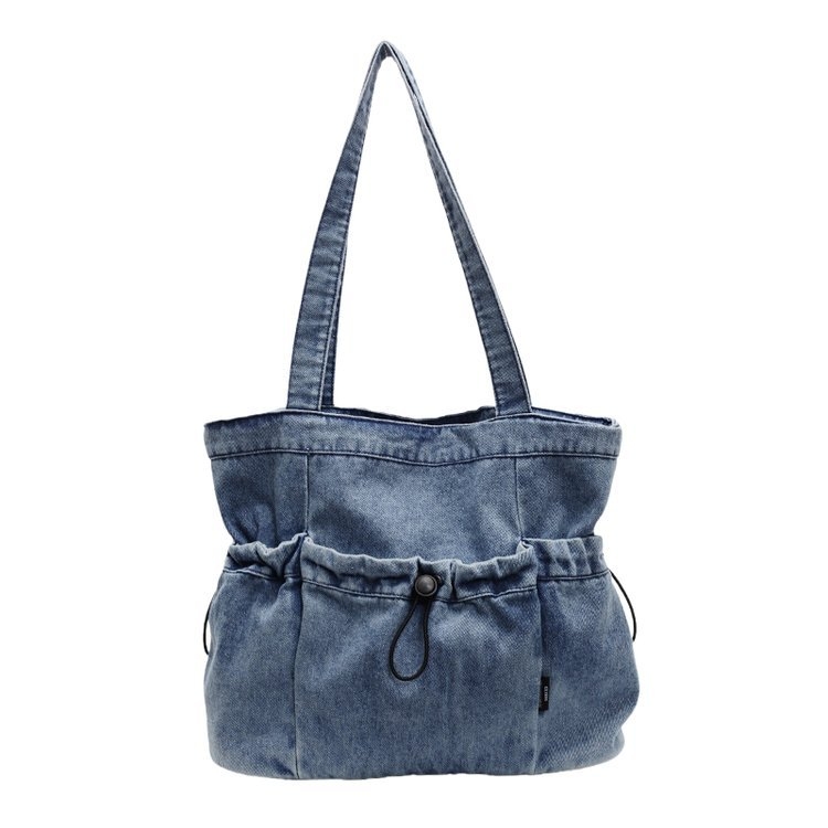 2025 Nova slatka retro denim torba za rame, velika kapaciteta, tote stil