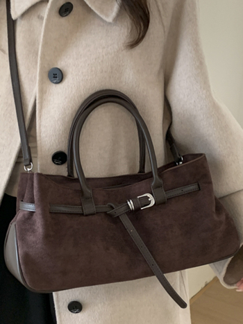 2025 jesen nubuk kožna tote torba, velika kapaciteta, europsko-američki stil, moderna torba za rame i crossbody