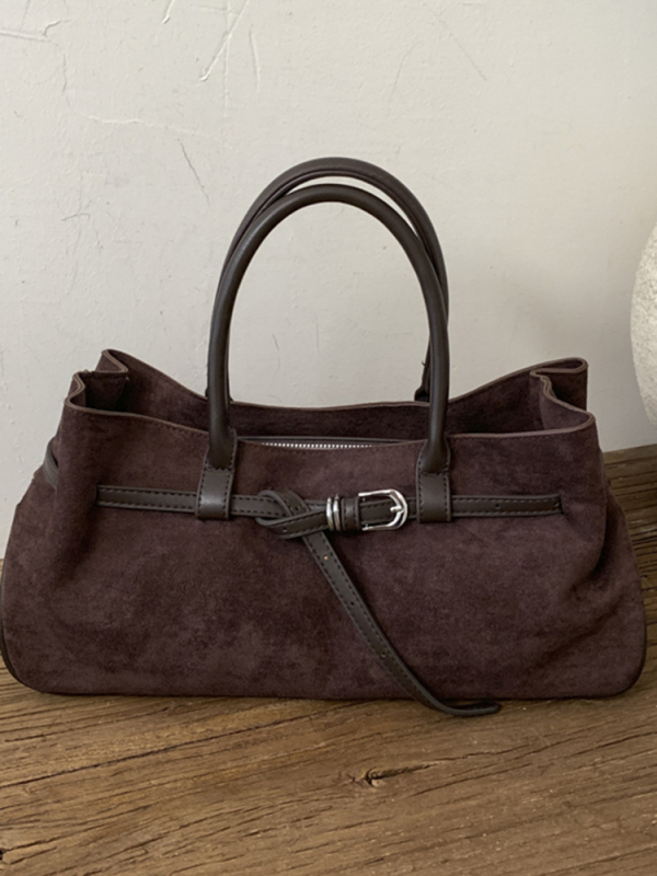 2025 jesen nubuk kožna tote torba, velika kapaciteta, europsko-američki stil, moderna torba za rame i crossbody