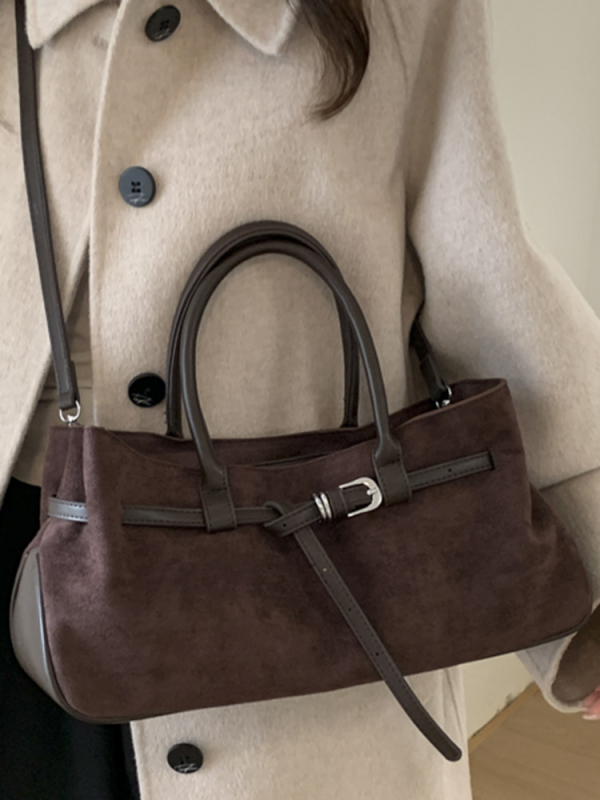 2025 jesen nubuk kožna tote torba, velika kapaciteta, europsko-američki stil, moderna torba za rame i crossbody
