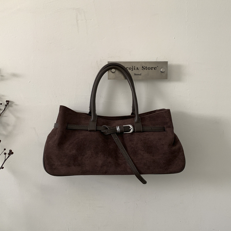 2025 jesen nubuk kožna tote torba, velika kapaciteta, europsko-američki stil, moderna torba za rame i crossbody