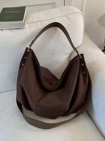 Retro opuštenog stila torbica ispod pazuha za svakodnevnu upotrebu — dumpling oblik, crossbody, jesen 2025
