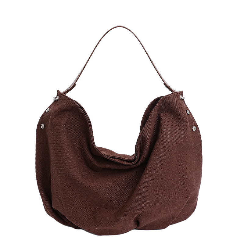 Retro opuštenog stila torbica ispod pazuha za svakodnevnu upotrebu — dumpling oblik, crossbody, jesen 2025