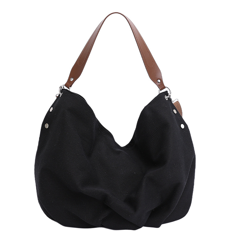 Retro opuštenog stila torbica ispod pazuha za svakodnevnu upotrebu — dumpling oblik, crossbody, jesen 2025
