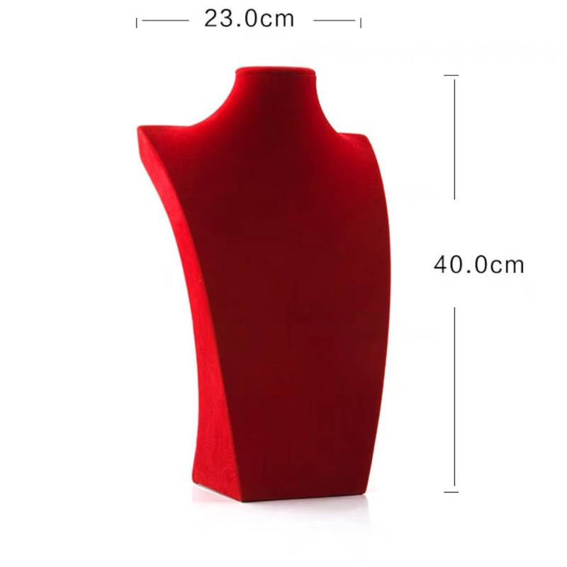 Stalak za izlaganje ogrlica na svadbi, jednostavan rekvizit za fotografiju nakita, crveni model