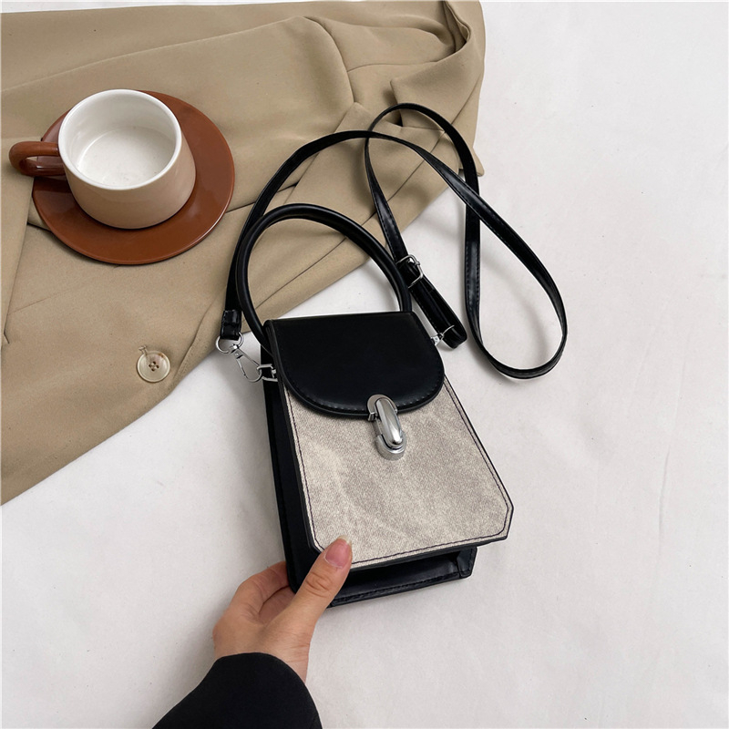 Ženska mala PU crossbody torbica, kvadratnog oblika, džep za telefon, ljeto 2024, retro stil
