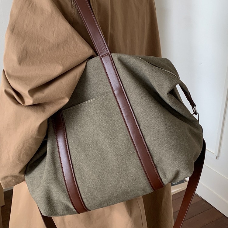 Ženska platnena torba velikog kapaciteta, jesensko-zimska casual crossbody torba za studentice