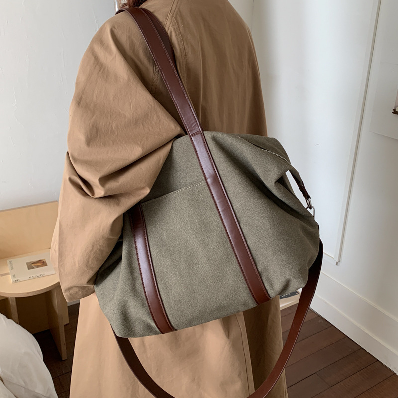 Ženska platnena torba velikog kapaciteta, jesensko-zimska casual crossbody torba za studentice