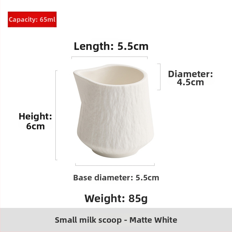 Keramická malá kanvička na mlieko pre espresso, minimalistický štýl, riad 65-135 ml