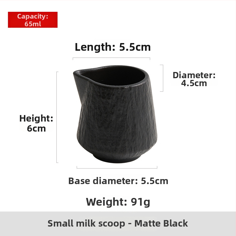 Keramická malá kanvička na mlieko pre espresso, minimalistický štýl, riad 65-135 ml