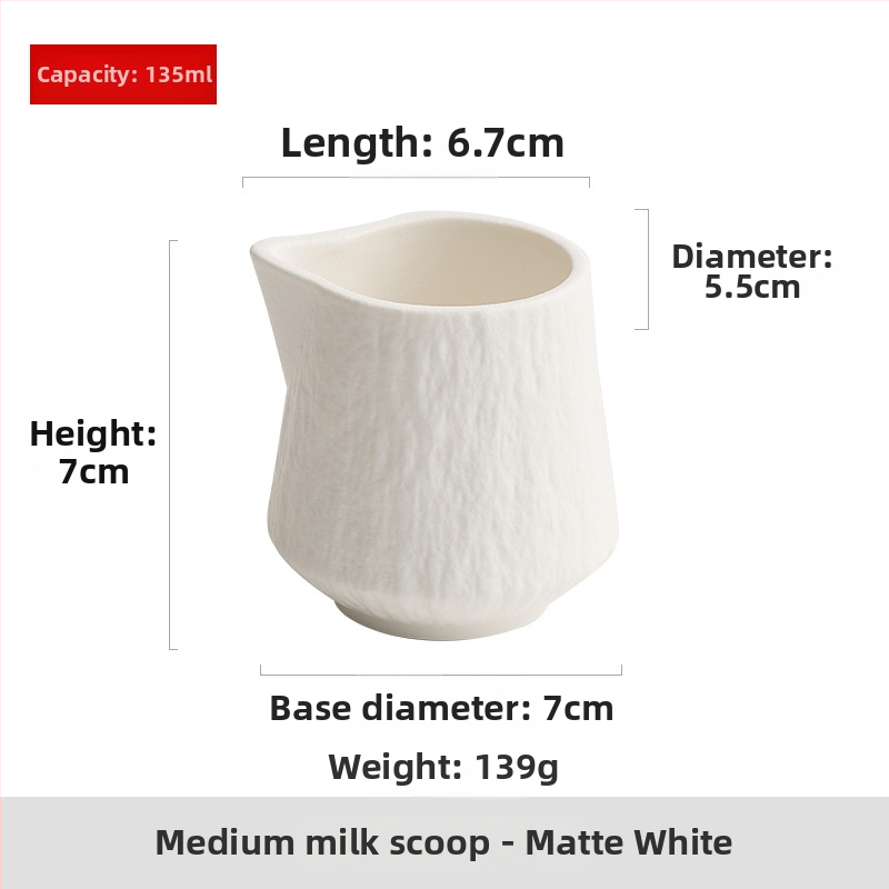 Keramická malá kanvička na mlieko pre espresso, minimalistický štýl, riad 65-135 ml