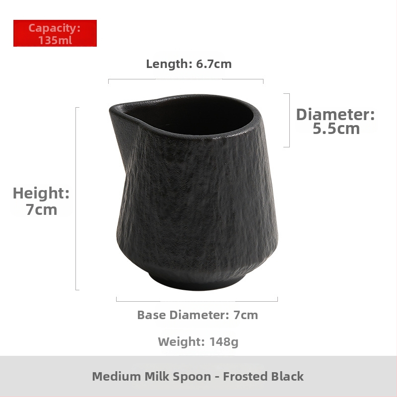 Keramická malá kanvička na mlieko pre espresso, minimalistický štýl, riad 65-135 ml