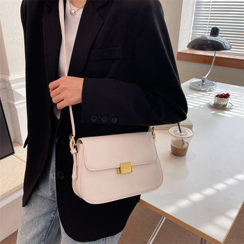 Retro ženska mala crossbody torbica, korejskog stila, kvadratnog oblika, PU koža, za svakodnevne kombinacije