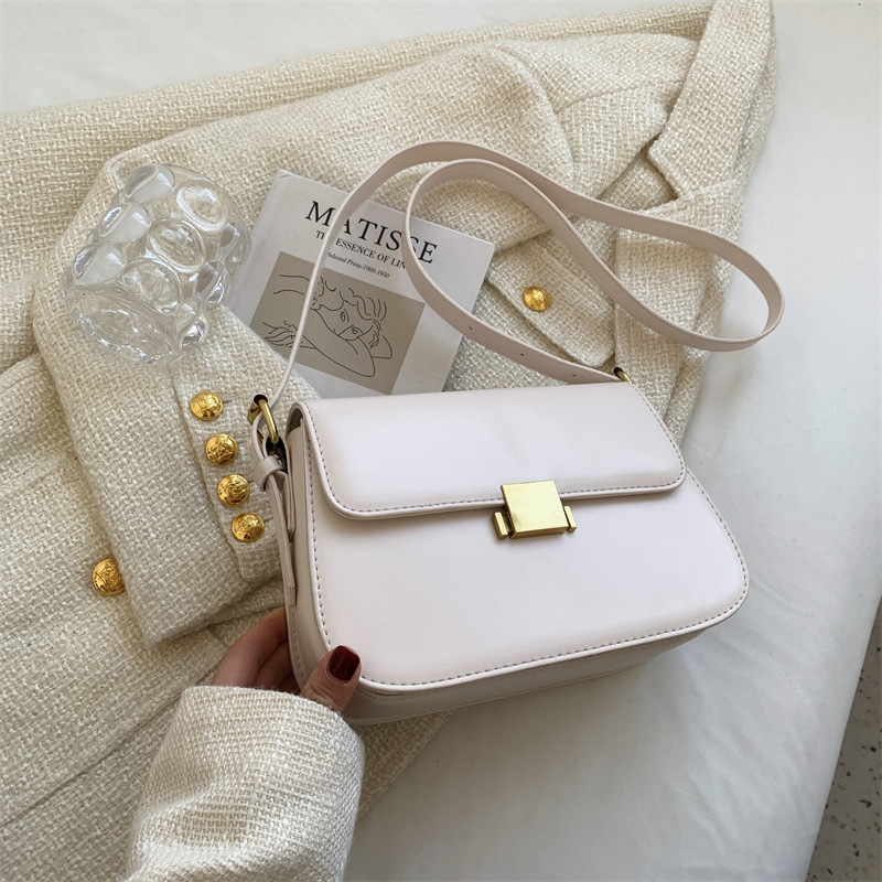 Retro ženska mala crossbody torbica, korejskog stila, kvadratnog oblika, PU koža, za svakodnevne kombinacije
