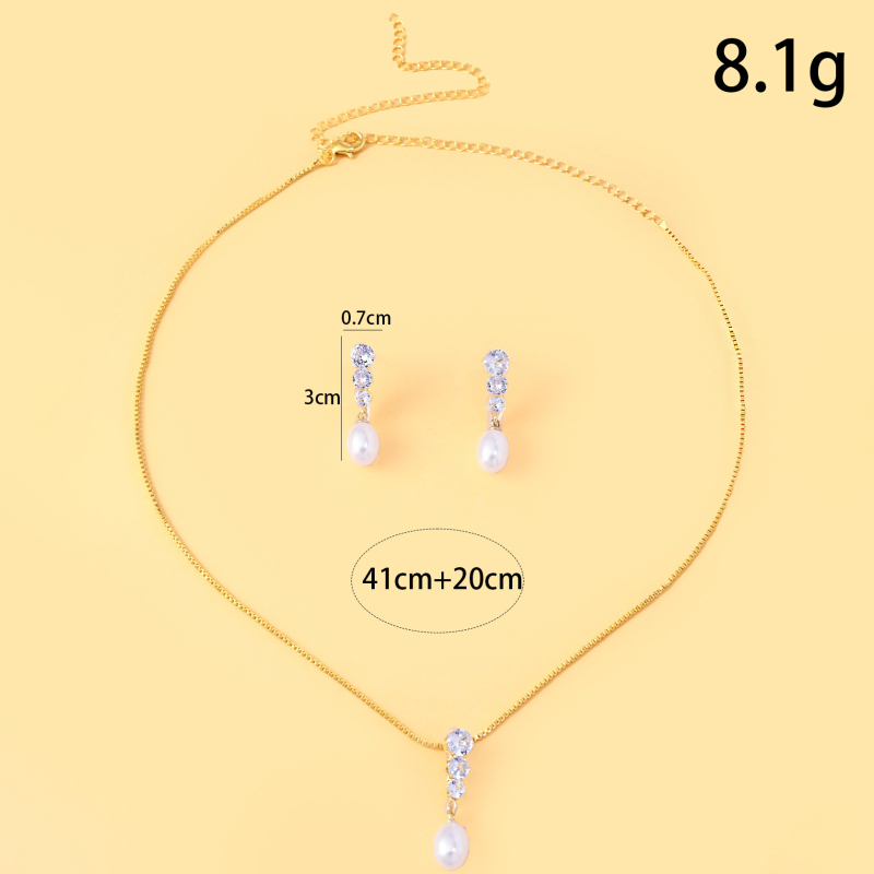 Cvjetni rhinestone set nakita, tri dijela — vjenčani dodaci (naušnice i ogrlica)