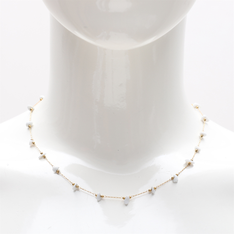 Ogrlica od prirodnog kamena s ametistovim privjeskom, 18K pozlata, etnički stil, unisex, duljina 41–50 cm
