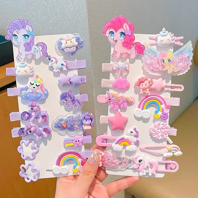 My Little Pony dječji klips za kosu s likom iz crtića – za stražnji dio glave, set dodataka za kosu od smole, slatka princeza dizajn