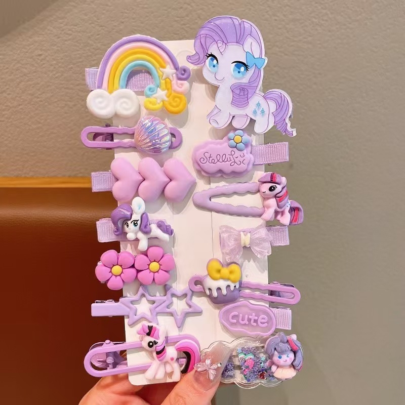 My Little Pony dječji klips za kosu s likom iz crtića – za stražnji dio glave, set dodataka za kosu od smole, slatka princeza dizajn